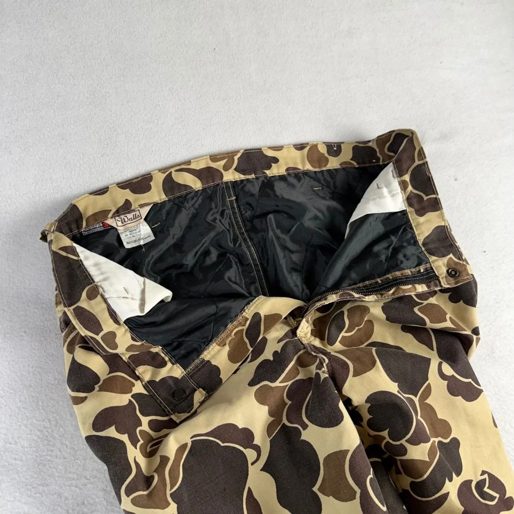 80s Walls Vintage Duck Camo Thinsulate Hunting Pant Men 37 Made in USA insulated